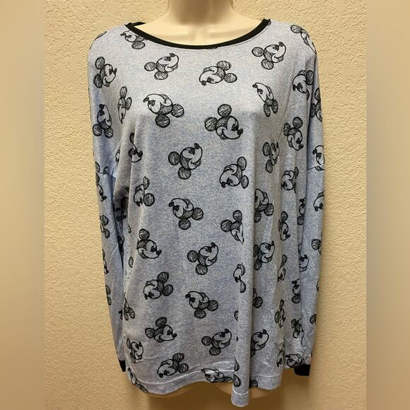 Disney for Costco Pajama Lounge Long Sleeve Top.  NWOT. Sz L Mickey Mouse - Picture 1 of 8